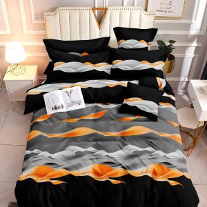Ember Drift Lines- 100% Premium Canadian Cotton Bedsheet