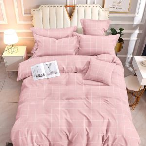 Rose Grid- 100% Premium Canadian Cotton Bedsheet